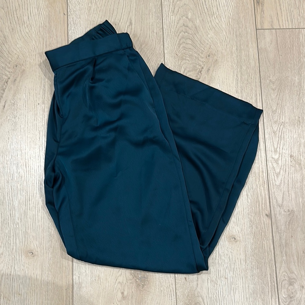 Banana Republic Deep Teal Satin Trousers